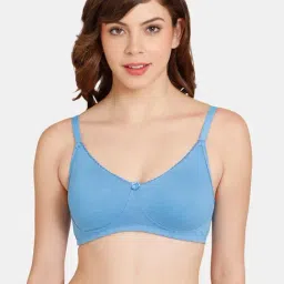 Rosaline by Zivame Blue Non-Wired T-Shirt Bra-image-1