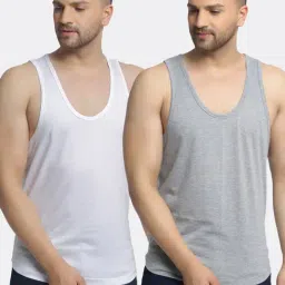 Friskers Multi Cotton Slim Fit Vest - Pack of 2-picture-23