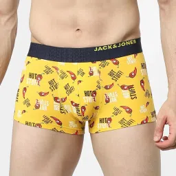 Jack & Jones Yellow Printed Trunks image 1