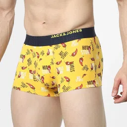 Jack & Jones Yellow Printed Trunks image 3