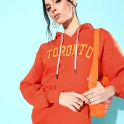 Dillinger Orange Cotton Graphic Print Hoodie-picture-17