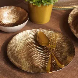 Pure Home and Living Brown Glass Croc Textured Dessert Plate-picture-13