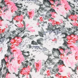 Charukriti White & Pink Printed Straight Kurta image 4