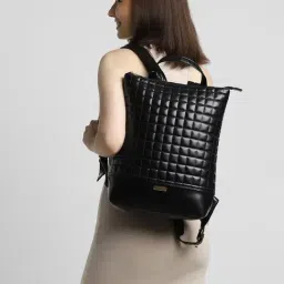 Forever 21 Black Quilted Backpack-picture-34