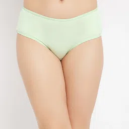 Clovia Green Cotton Hipster Panty image 1