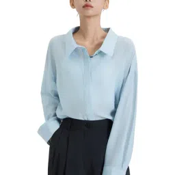 MIXXO Blue Regular Fit Two-Way Shirt-image-7
