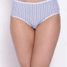 Clovia Blue Printed Hipster Panty image 1