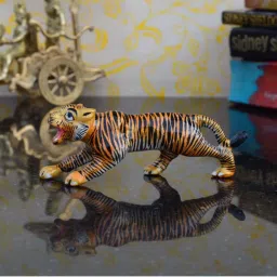 eCraftIndia Meenakari Tiger Statue image 1