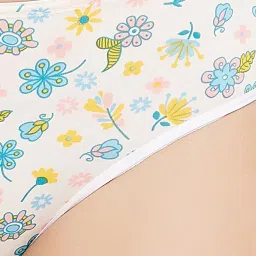 Clovia White Floral Print Hipster Panty image 4