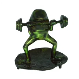 eCraftIndia Decorative Brass Bodybuilder Frog image 3