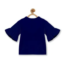 Kiddopanti Kids Navy Cotton Printed Tee image 2