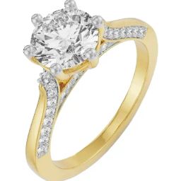 Emori 14k Yellow Gold & Diamond Sloane Round Halo Engagement Ring-picture-1
