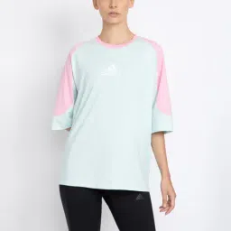adidas Mint Green Cotton Color-Block T-Shirt-picture-38