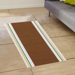 Klotthe Brown & White Cotton 300 GSM Multipurpose Mats - Set of 2-picture-18
