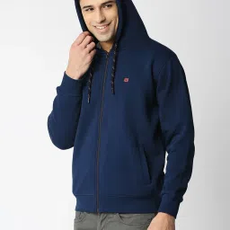 Dragon Hill Indigo Full Sleeves Hooded Sweatshirt image 3