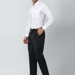 Peter England Casuals Black Regular Fit Trousers image 5