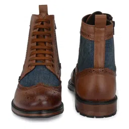 Delize Men's Tan Brogue Boots image 5