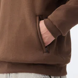 The Souled Store Men Printed Oversized Hooded Long Sleeves Pullover Sweatshirt image 5