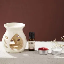 Fabindia Gulmohar Multicolor Ceramic Diffuser Gift Set-image-87