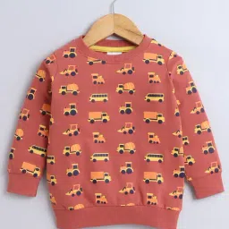 BUMZEE Brown Boys Full Sleeves Cotton Sweatshirt Age - 6-12 Months-image-22
