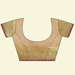 Banarasi Silk Works Beige Woven Saree With Unstitched Blouse image 5