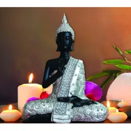 eCraftIndia Handcrafted Meditating Blessing Buddha image 2