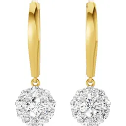Sparkles Rose Gold Lab Grown Diamond 14KT 0.9ct Marigold Hoop Earring For Women-image-60