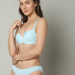 Vero Moda Intimates Light Blue Lace Full Coverage T-Shirt Bra image 3