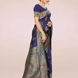 Maroosh Woven Design Zari Silk Banarasi Saree image 2