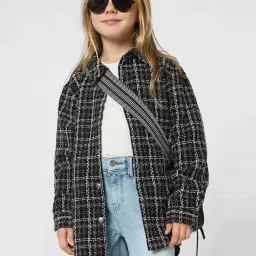 KIDS ONLY Black Chequered Full Sleeves Shirt image 4