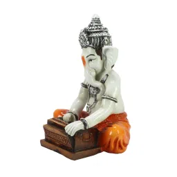 eCraftIndia Lord Ganesha playing Harmonium Decorative Showpiece image 5
