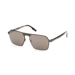 Ermenegildo Zegna Grey UV Protection Aviator Sunglasses for Men-picture-22