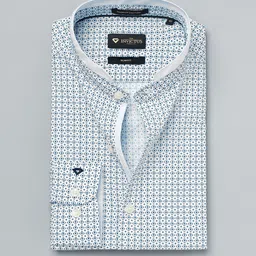 INVICTUS White Printed Slim Fit Sustainable Formal Shirt-image-51