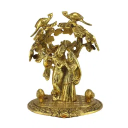 eCraftIndia Radha Krishna Standing under Tree Showpiece image 2