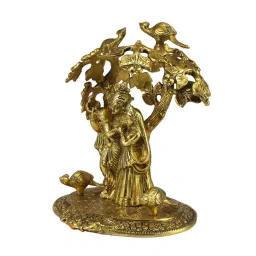 eCraftIndia Radha Krishna Standing under Tree Showpiece image 5