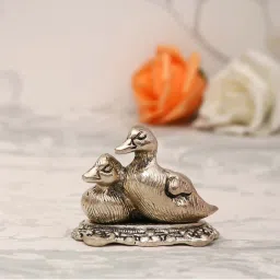 eCraftIndia Set Of 2 Loving Metal Swans image 1