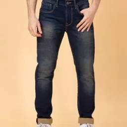 Being Human Dark Blue Slim Fit Lightly Washed Jeans-picture-24