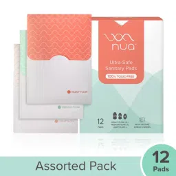 Nua Ultra Safe Pads With Disposable Covers + Vegan Leather Pouch Combo image 2