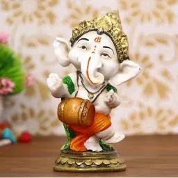 eCraftIndia Colorful Lord Ganesha Dancing Avatar Decorative Showpiece image 1