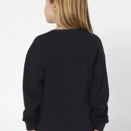 KIDS ONLY Midnight Black Printed Full Sleeves Sweatshirt image 2