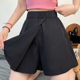Outzidr Relaxed Fit Straight A-Line Mini Skorts-image-4