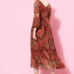 Miss Chase Brown Printed Gown image 2