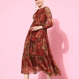 Miss Chase Brown Printed Gown image 3