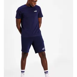 Puma Essentials Blue Round Neck T-Shirt image 5