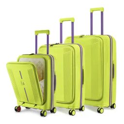 Nasher Miles Green 8 Wheels Alexandria Hard-Sided Polypropylene Trolley Bag-picture-26