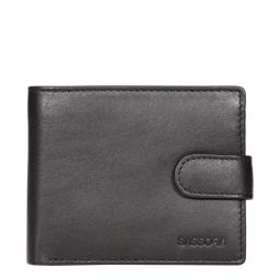 SASSORA Black Casual Leather Rfid Bi-Fold Wallet for Men-picture-5