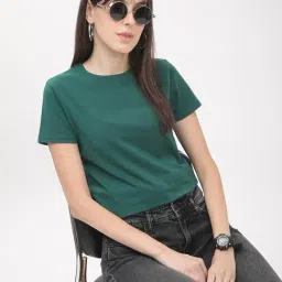 R&B Green Cotton Relaxed Fit T-Shirt image 3