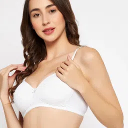 Clovia White Full Coverage Non-Wired T-Shirt Bra image 3