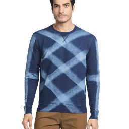 ColorPlus Medium Indigo Printed Sweatshirt image 1