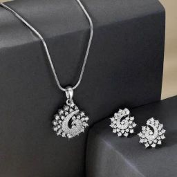 Peora Silver Plated CZ-Jewellery Set for Women-picture-49